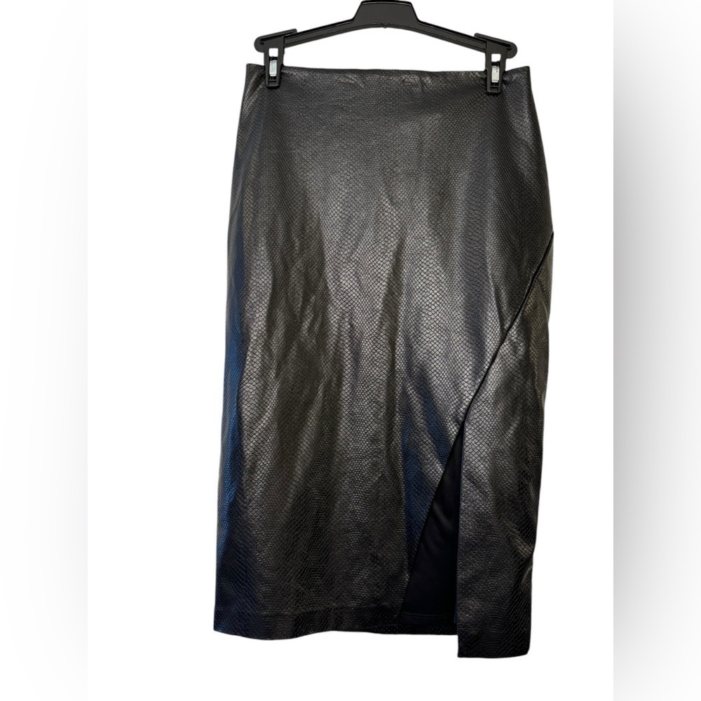 Express Faux Leather Pencil Snakeskin Skirt 0